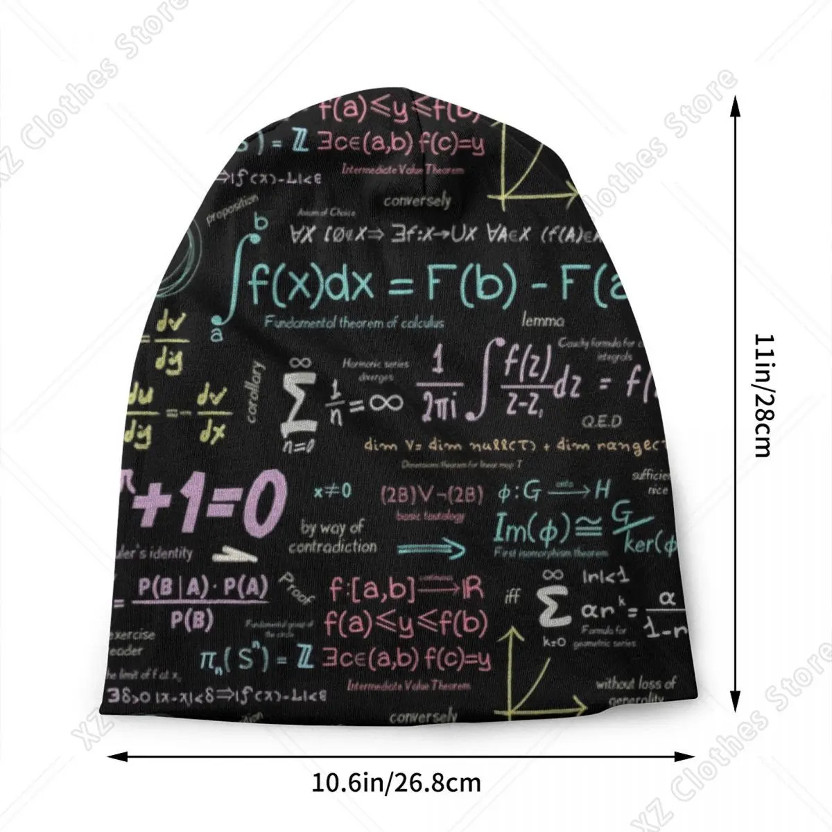 Custom Pure Math Nerd Bonnet Hats Hip Hop Knit Hat For Women Men Winter Warm Physics Science Skullies Beanies Caps