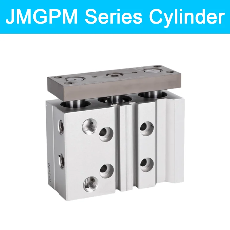 JMGPM Triple-Rod Low-Profile Pneumatic Cylinder JMGPM12 JMGPM16 JMGPM20 JMGPM25 JMGPM32 JMGPM40 stroke 10-200mm