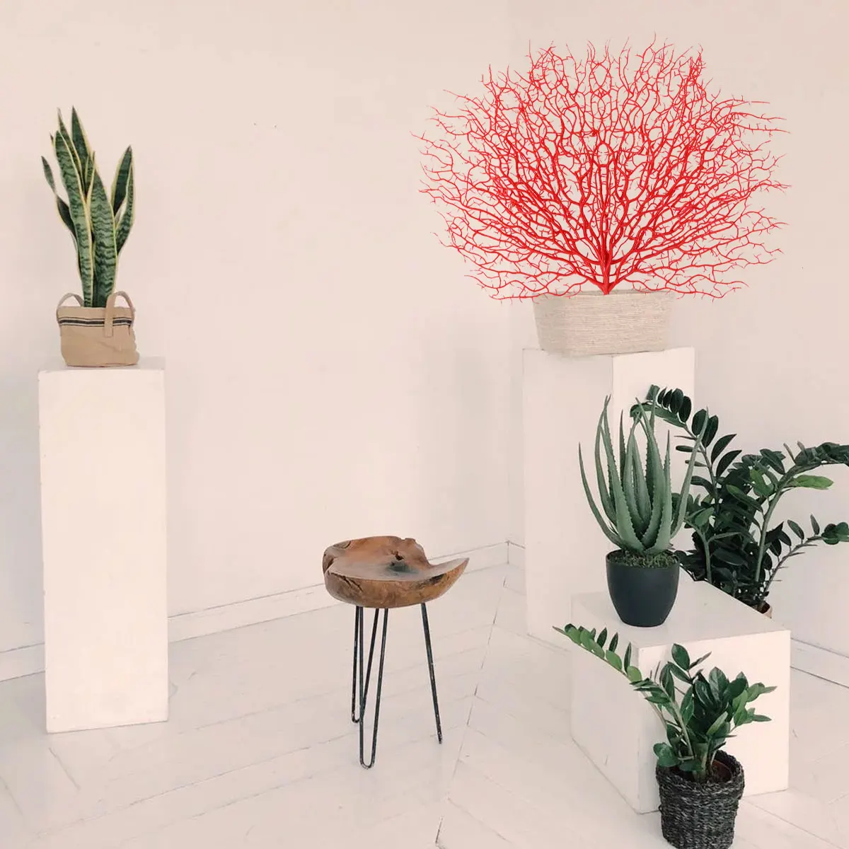 

Artificial Coral Branch Plastic Faux Plant Simulation Decorative Fish Bowl Aquarium Home Office Wedding Vibe Fake Plants