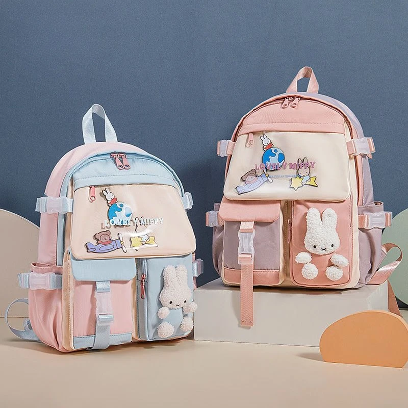 Cartoon Kawaii Miffy New Backpack Commuting Go To School Travel Multipurpose Large Capacity Fashion Wear-resistant Practical