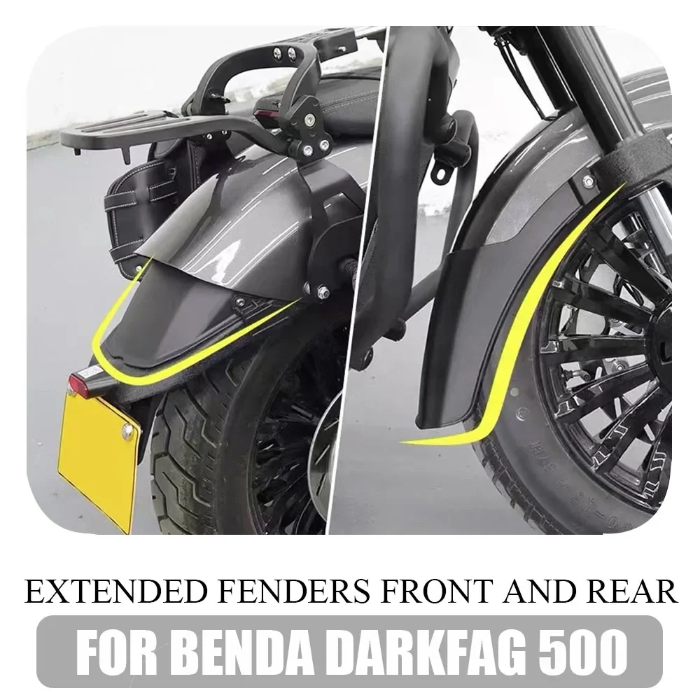 

For Benda Darkfag 500 Front And Rear Fenders Extended Fenders No Need To Drill Holes Non-Destructive Installation Anti-Splash