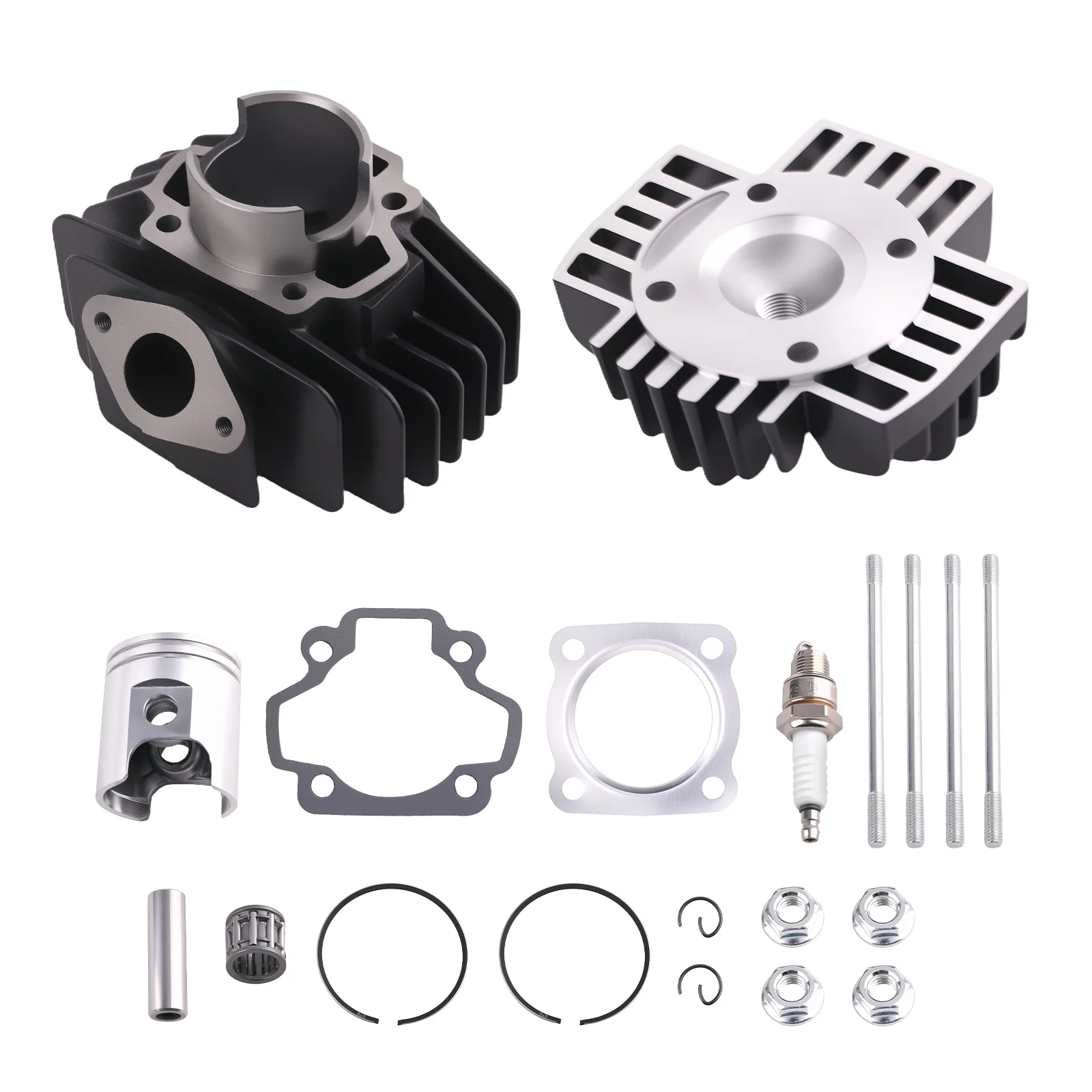 

PW50 60cc Big Bore Kit Dirt Bike Cylinder Top End Head Piston FOR Yamaha QT50