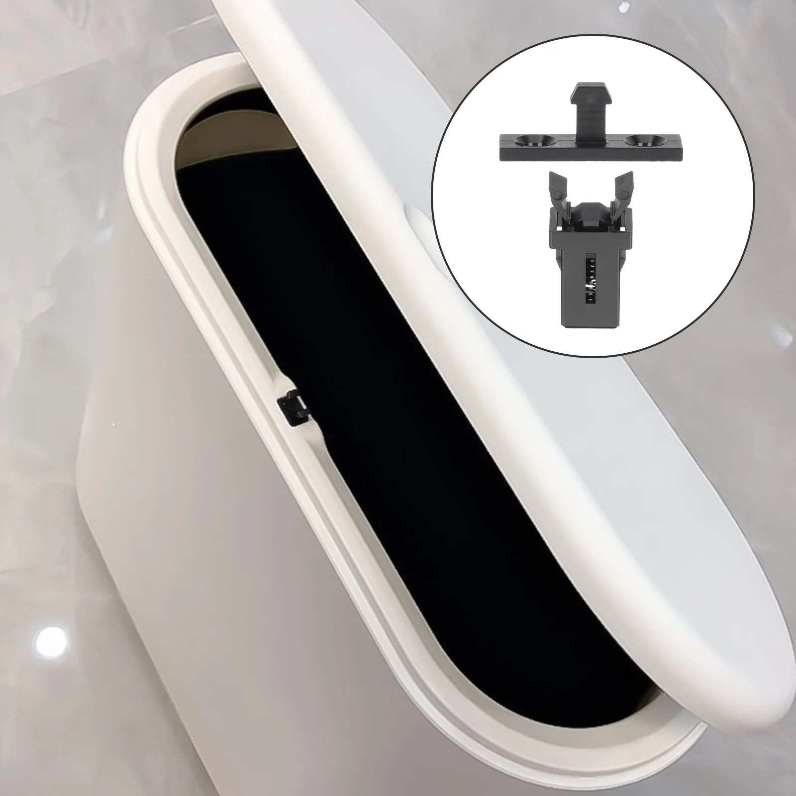 1 مجموعة أجزاء سلة المهملات البلاستيك الصحافة مشبك قفل سهلة التركيب للمطعم المنزلية في الهواء الطلق سلة المهملات سلة المهملات قفل غطاء