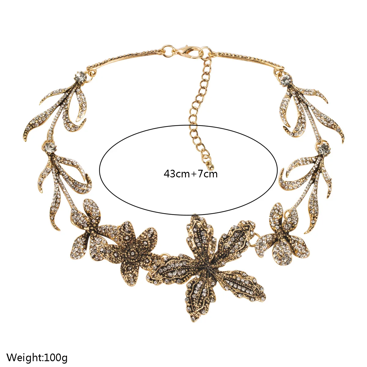 Heming's new personalized exaggerated ins wind collarbone necklace for women, fashion trend versatile wedding catwalk necklace