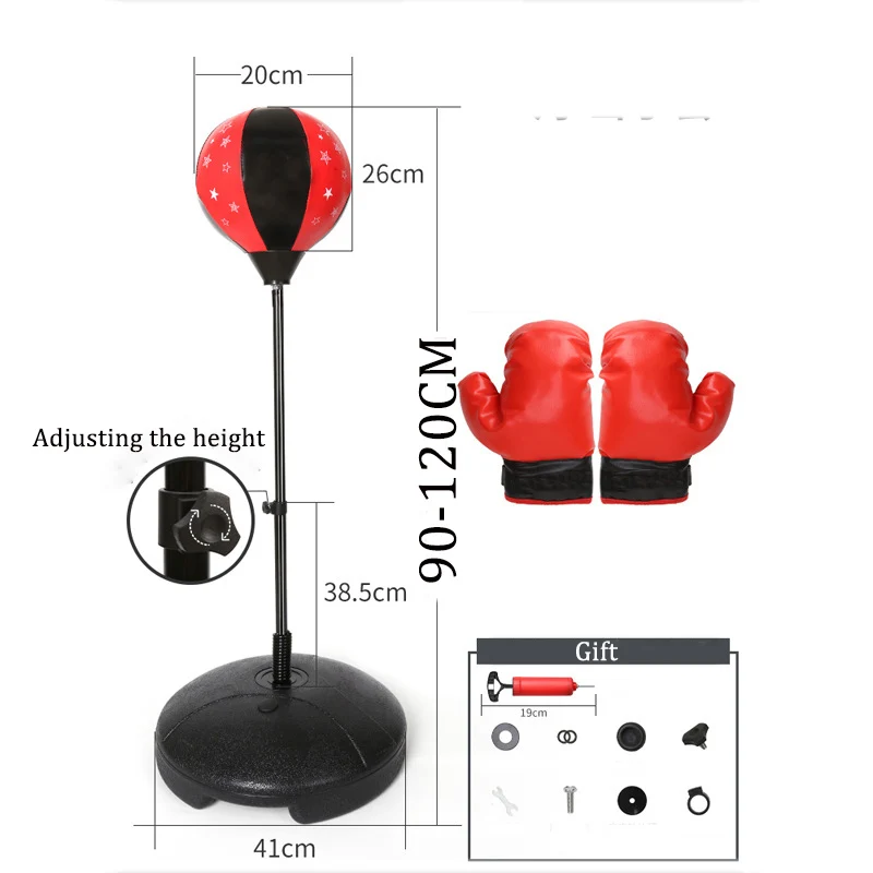 Vertical Boxing Ball Household Multifunctional Adjustable Sandbag Boxing Training Equipment With Gloves Indoor/Outdoor Practice
