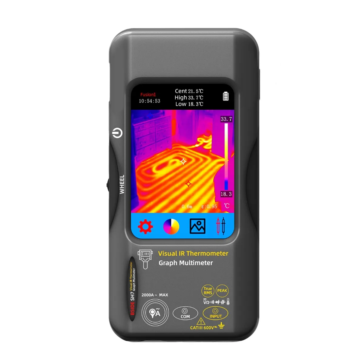 مقياس متعدد للتصوير الحراري SH7، مقياس حرارة محمول بشاشة تعمل باللمس، كشف التدفئة الكهربائية تحت الأرضية #6