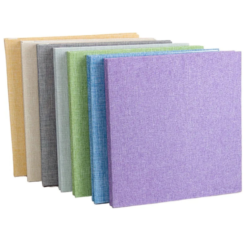 20 Sheets 40 Pages 16 Inches Self-adhesive Photo Album Handmade Scrapbook Vintage Linen Anniversary Wedding Guestbook