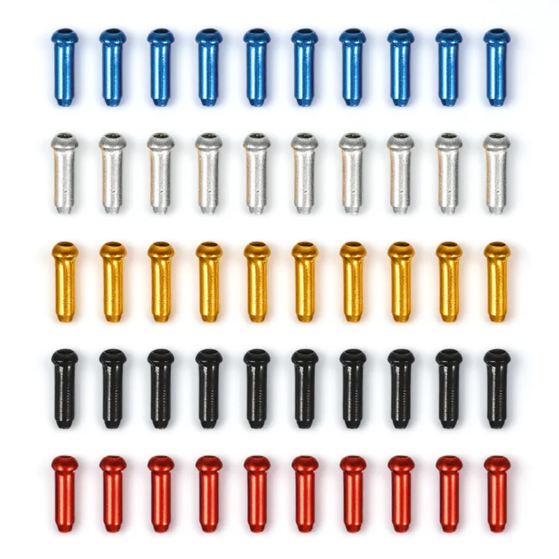 

50pcs Bike Cable End Caps Brake Line Cap Aluminum Alloy Cover Gear Wire Suitable Most Bikes Durable Efficient Long Time Use