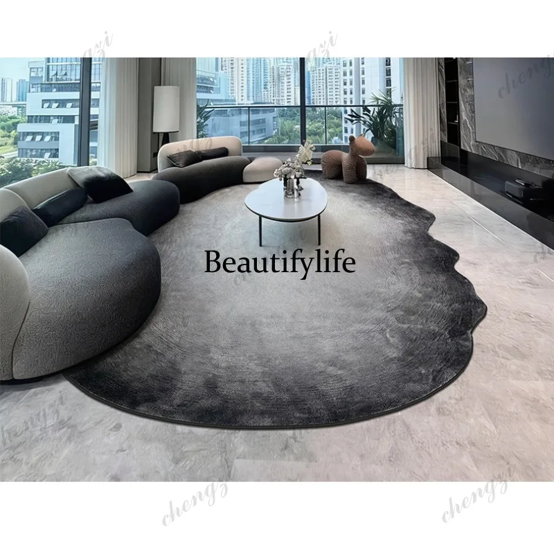 New Italian style large flat floor high-end black and gray bedroom carpet living room