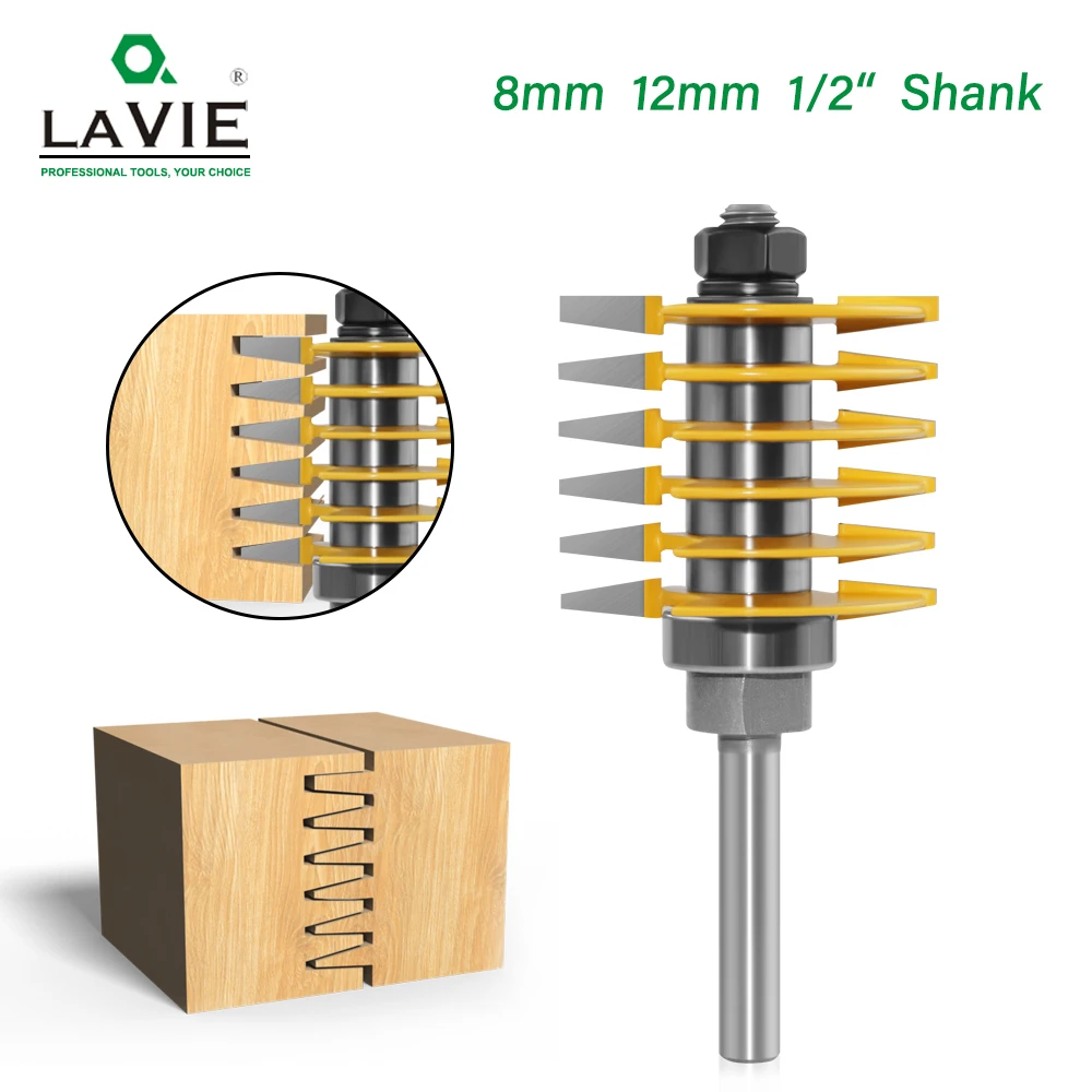 8mm12mm Shank Wood Milling Cutter Hobbing CNC Tools Carpentry Splicing Tenon Knife Routing Finger Cutter Woodworking Machine
