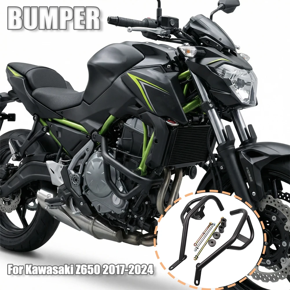 

For Kawasaki Z650 Z 650 2017-2024 Motorcycle Accessories Anti-collision Bar Bumper Frame Protector Engine Guard Crash Bar