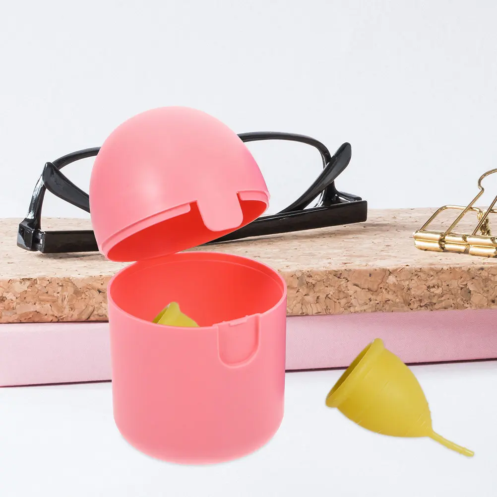 

Набор из 2-х футляров для менструальных чаш из высококачественного полипропилена, портативный, для паровой стерилизации, держатель для менструальных чаш, для личной гигиены