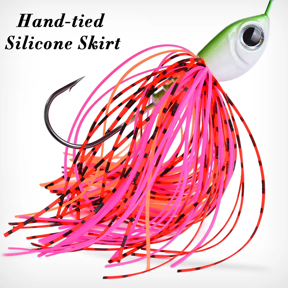 PROBEROS 1/5PCS Spinner Bait - Ideal for Bass, Silicone Rubber Jig Skirt Salmon, Pike, and Trout Fishing view 5