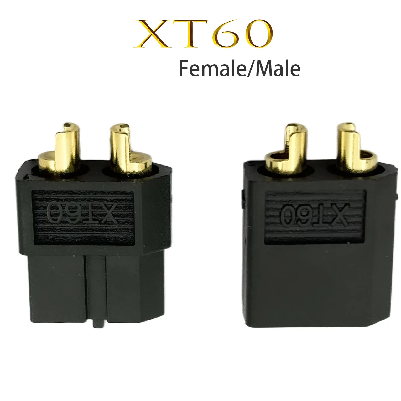 10 Pairs Amass XT60 Black Upgrade Male Female Plug Connector Adapters for Remote Control Toy Part Lipo Battery ESC Accessory