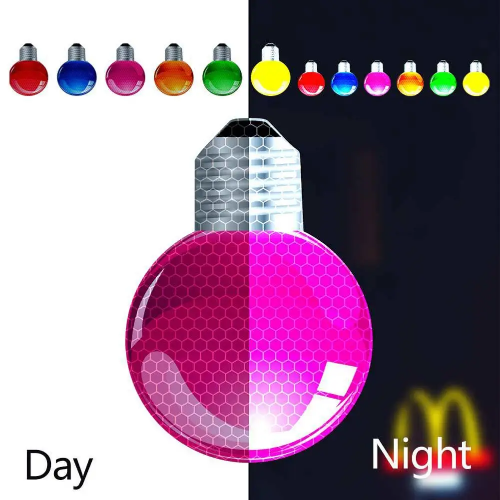 Christmas Car Magnets Lights Stickers Light Bulb Shaped Car Decorations For Cars Refrigerators Dishwashers File Cabinets