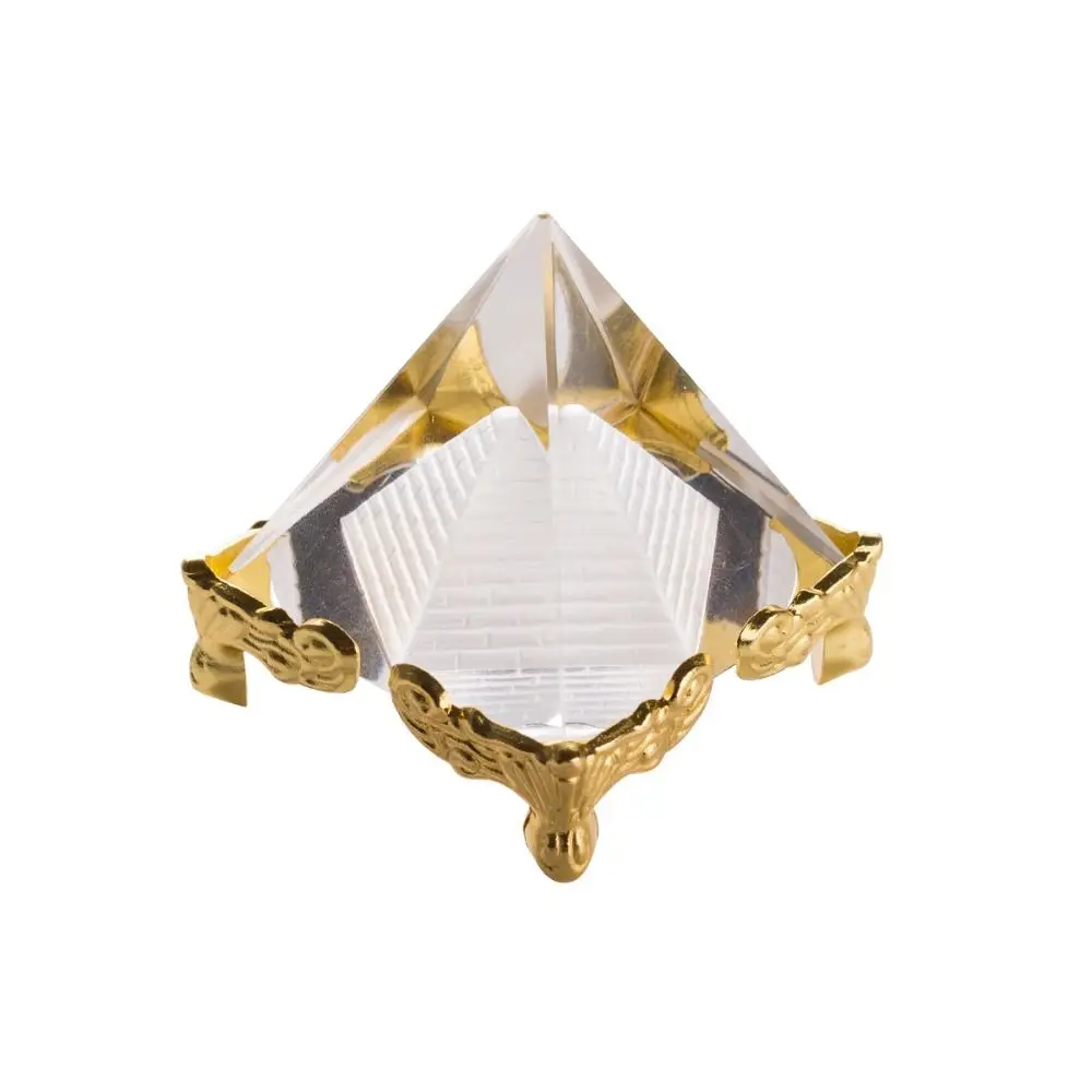 Triangle Scripture Pyramid Ornaments Mini Geometry Decoration Crystal Pyramid Crafts Creative Simple Crystal Pyramid Statue