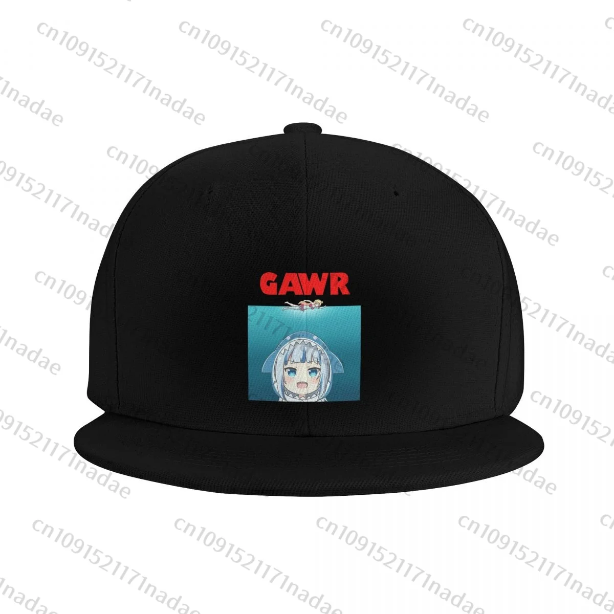 Hololive EN - Gawr Gura Parody Hip Hop Baseball Caps Fashionable Outdoor Hat Running Adult Men Women Flat Hats