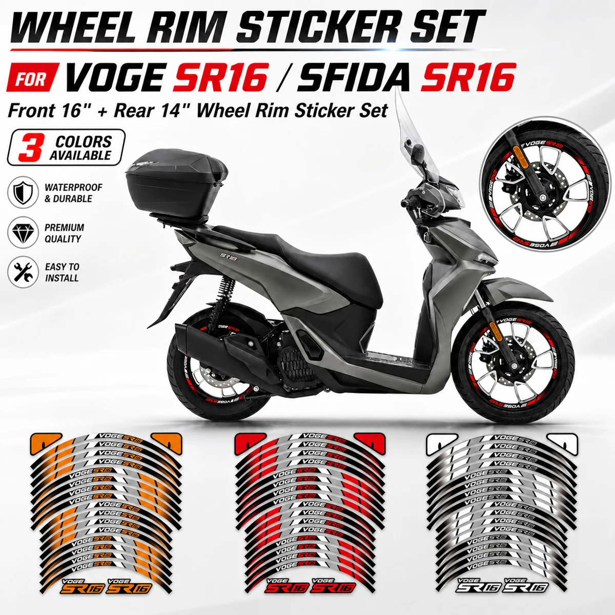 Heat Transfer Vinyl Roll - VOGE SR16 Sfida SR16 için Ön