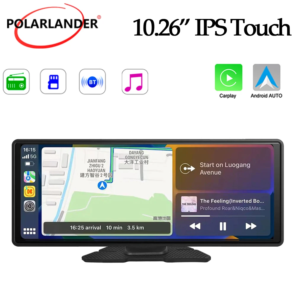 

Car Display 10.26" USB/TF Navigation Touch Screen Android Auto Wireless Carplay Bluetooth Portable High-definition Large Screen