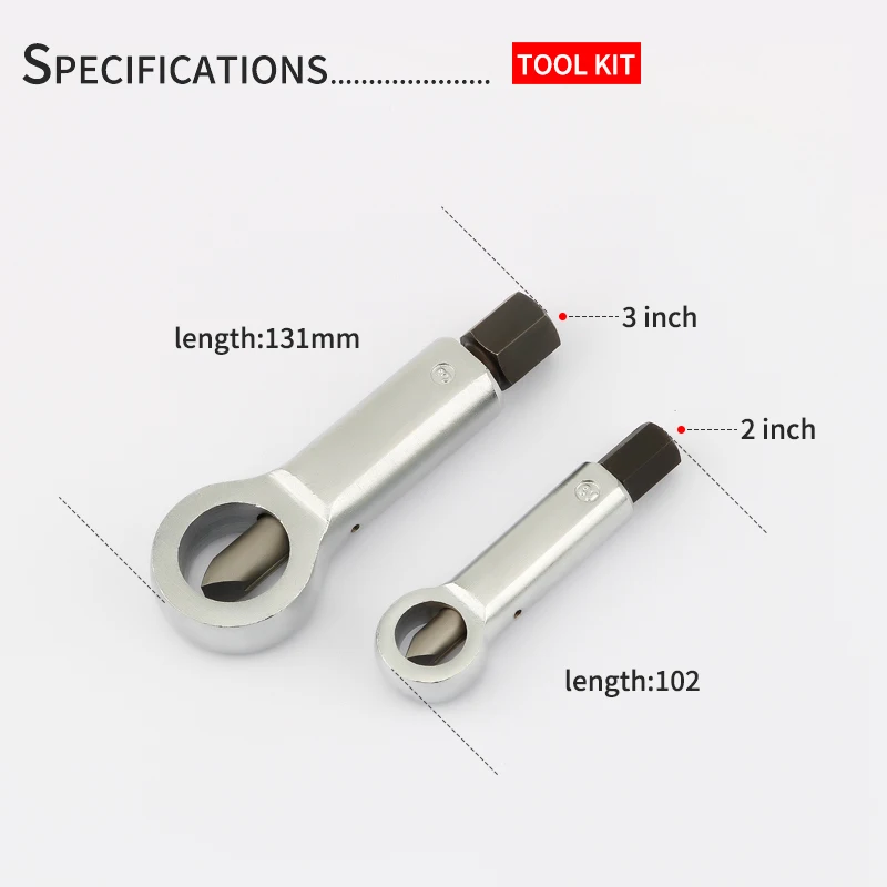 2Pcs 12-22mm Rusty Nut Separator Splitter Extractor Tool Set Rust Nut Removal Puller Nuts Breaker Damaged Screw Repair Tool