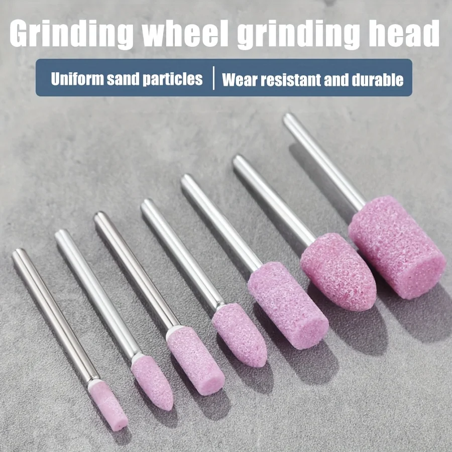 

100PCS Mounted Grinding Stones Set Two Shaped Five Sizes Abrasive Wheel Bits for Jewelry Metal DIY Rotary Tools
