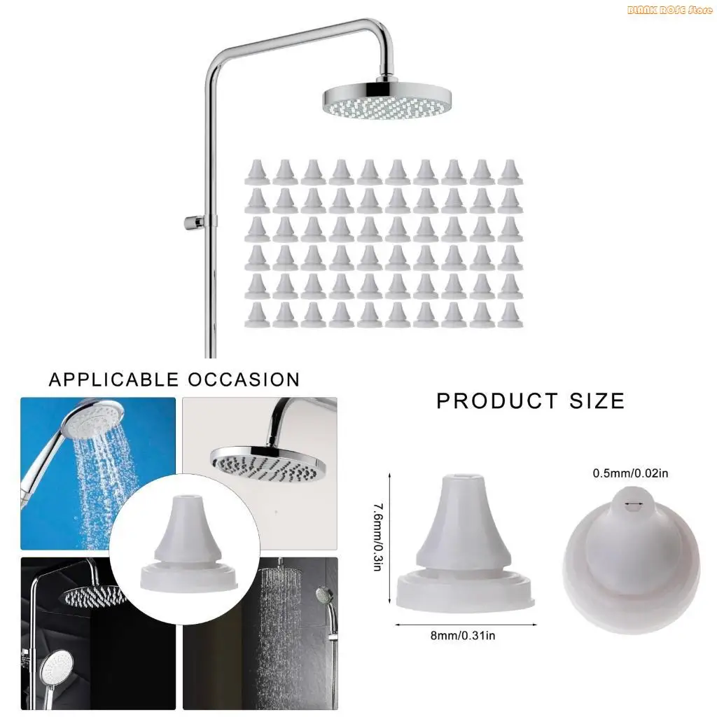 

K1AE 50Pcs Shower Head Nozzles Replacement Universals Sprinkler Spout Round Nibs