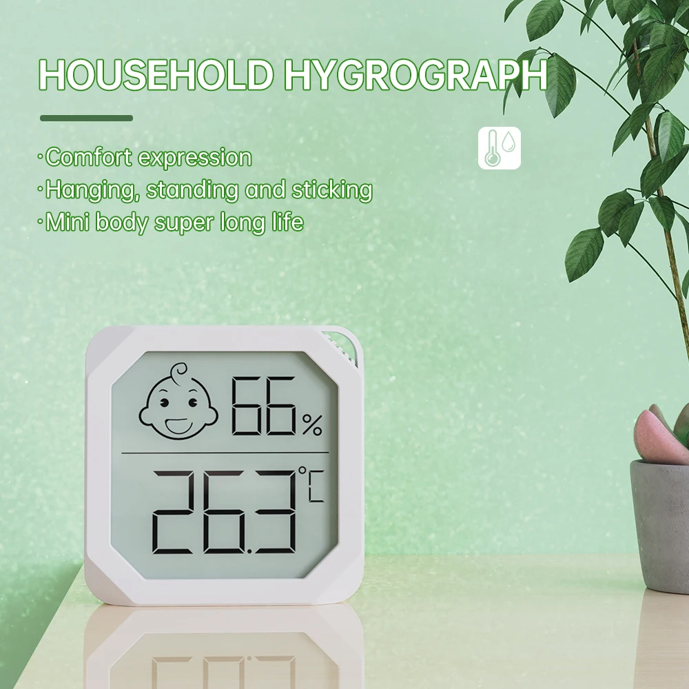 LCD Digital Thermometer Hygrometer Indoor Room Electronic Temperature Humidity Meter Sensor Gauge Weather Station For Home