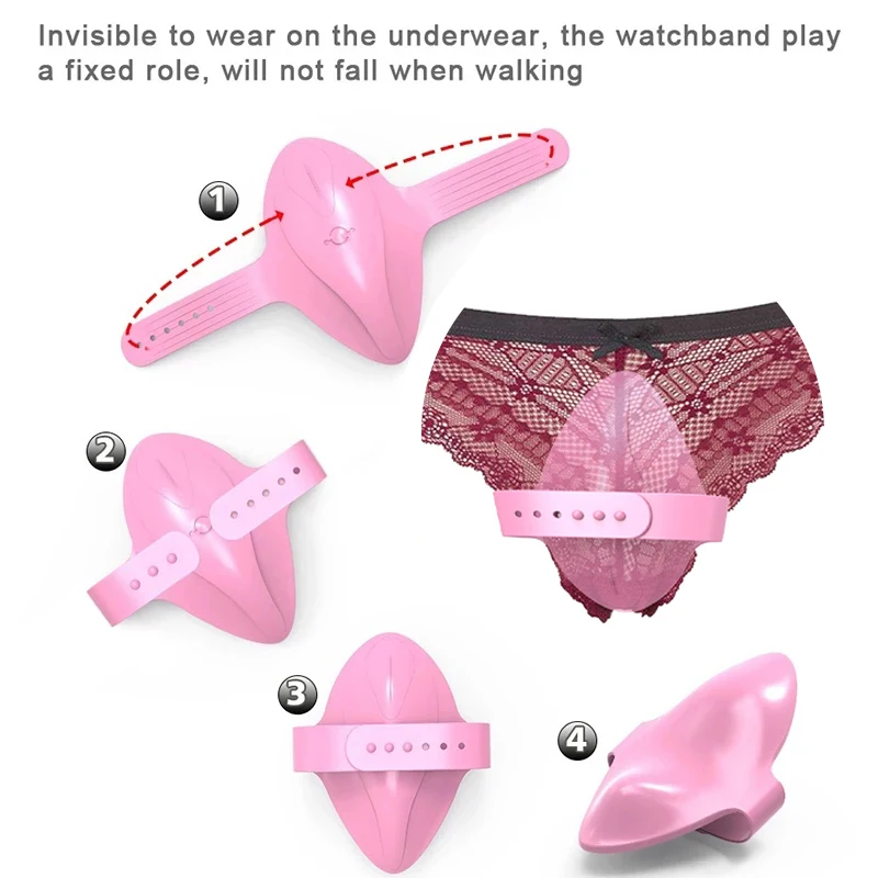 Wearable Panty Vibrator Adjustable Size with Remote Control Mini Butterfly G-spot Clitoral Vibrator Ladies Adult Erotic Products - view 4