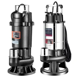 220V Feces Pumping Mud Sewage Pump Cutting Sewage Pump Small Household Submersible Pump Septic Tank Pump Pumping Machine
