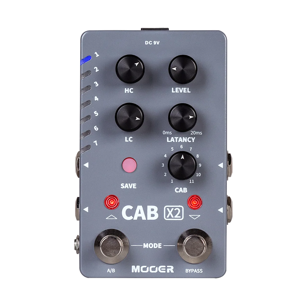 

MOOER CAB X2 Stereo IR Cabinet Simulation Pedal with 14 Presets 11 Factory IR Dual Channel Cab Simulation Guitar Effects Pedal