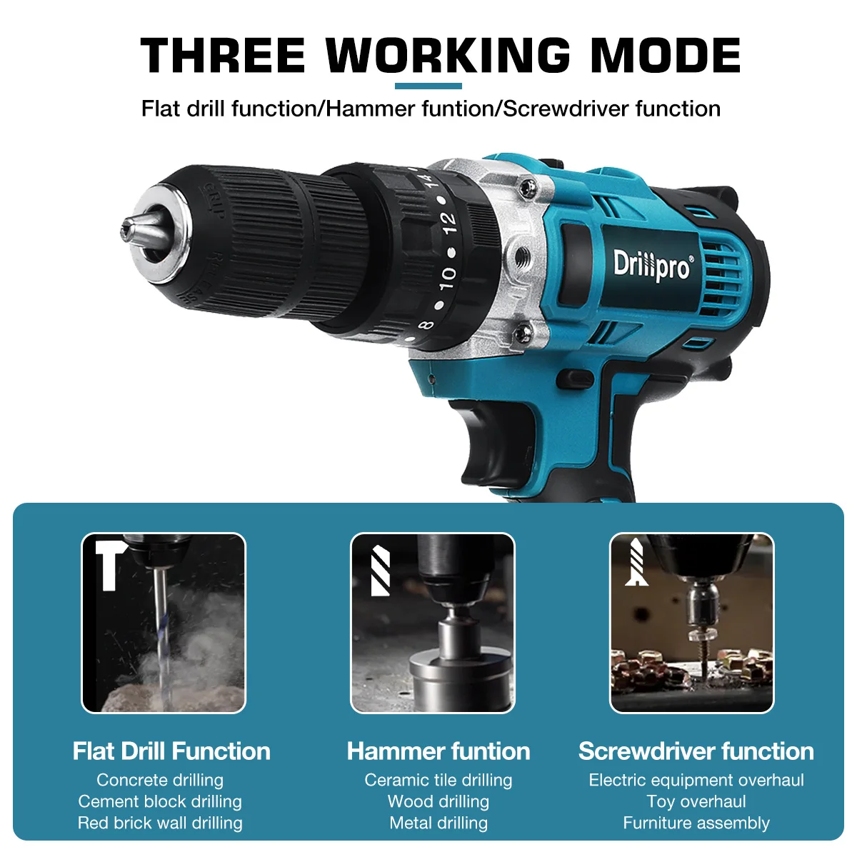 

18V cordless screwdriver brushless 90NM electric drill and screwdriver mini electric screwdriver professional tools