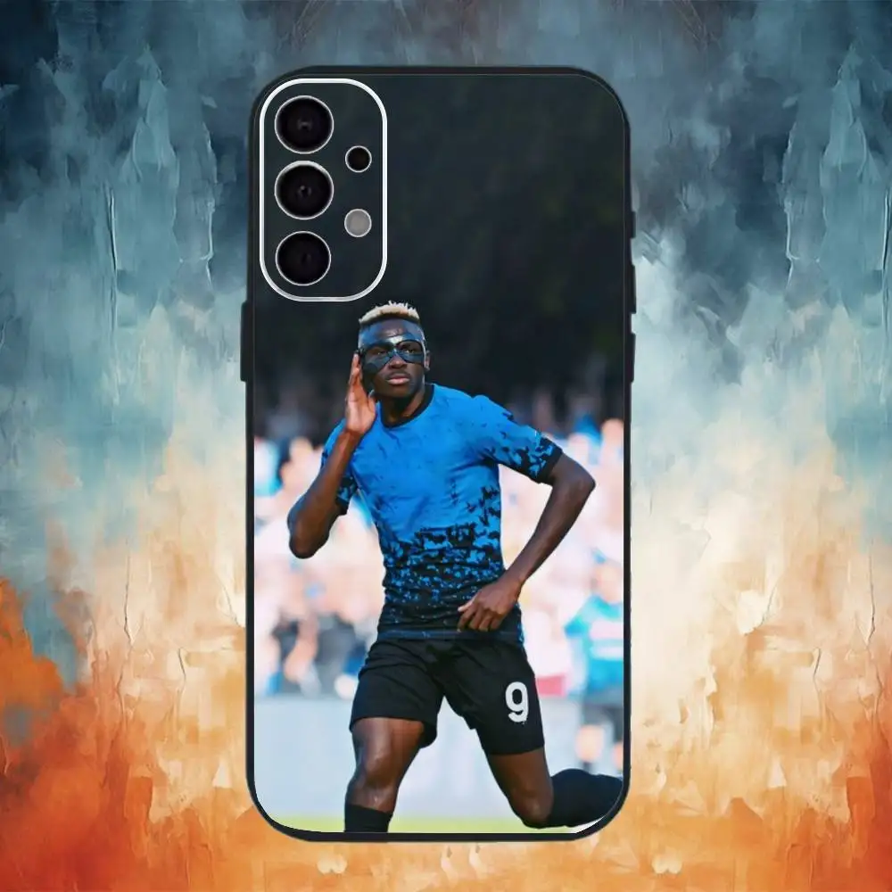 حافظة هاتف فيكتور أوسمين لكرة القدم لهاتف سامسونج S25، S24، S21، S22، S23، S30، Ultra، S20، Plus، Fe، Note، 10,9,5G غطاء أسود #6