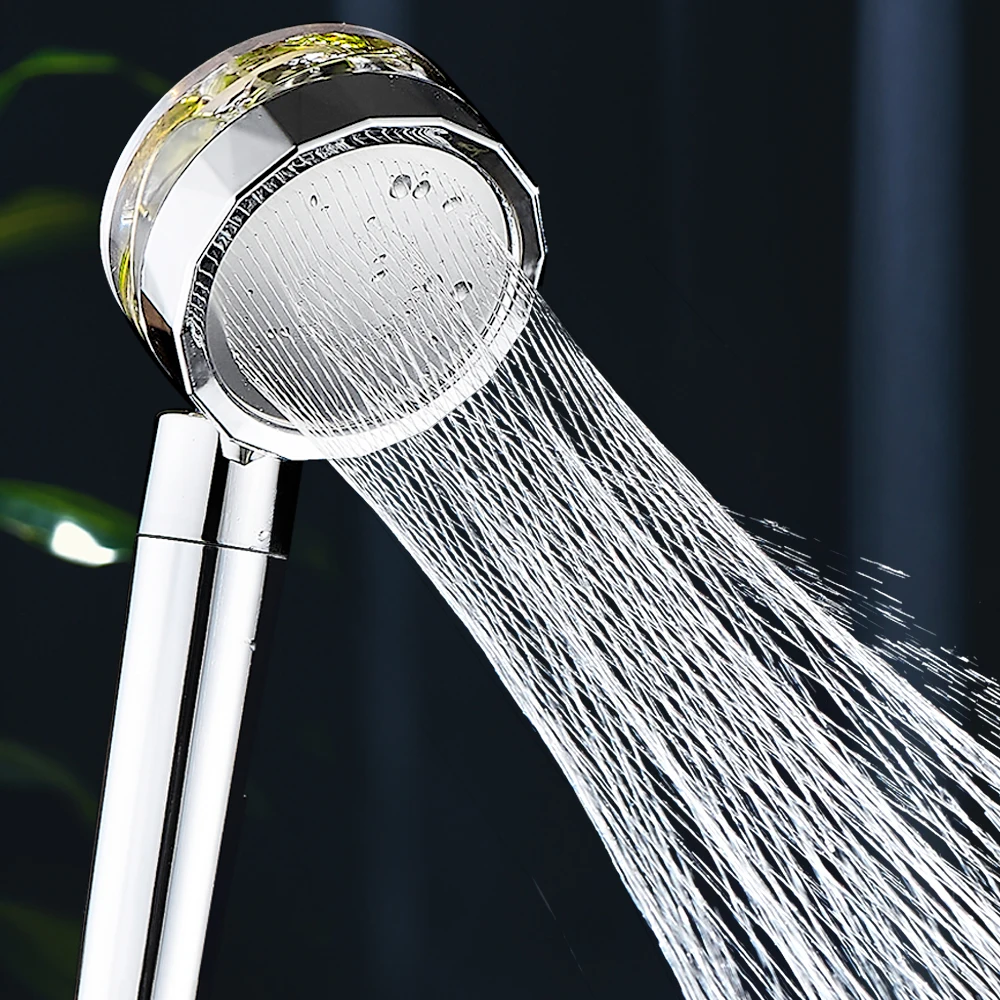 Turbo Propeller Water Saving Shower Head  High Preassure Showerhead Rainfall with Fan Bathroom Accessories