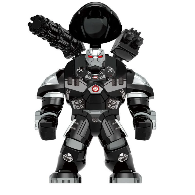 Máquina de guerra de héroes James Rhodes de gran tamaño, Hulkbuster Tony Stark Mk85, modelo de bloques de construcción, figuras iluminadas, juguetes para niños