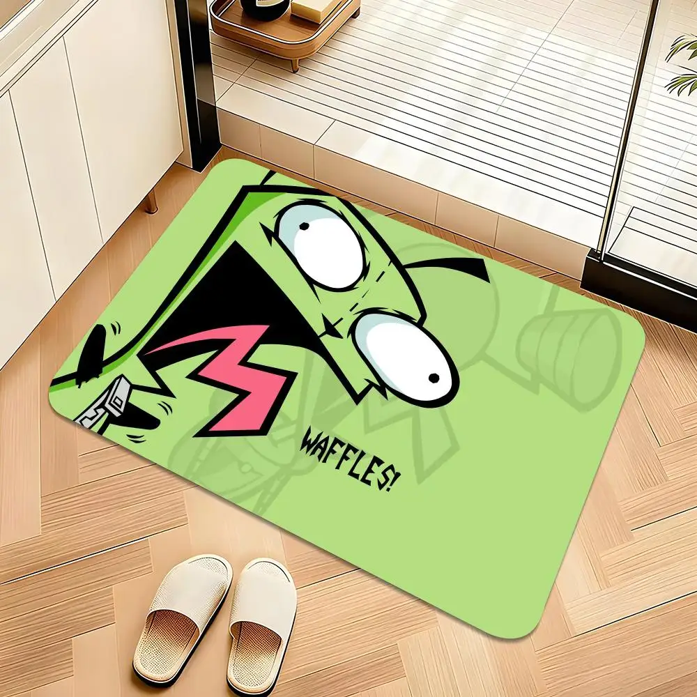 Anime Invader ZIM Floor Mat Welcome Mat Entrance Doormat Balcony Bathroom Floor Mats Non-slip Rug Bedroom Carpet