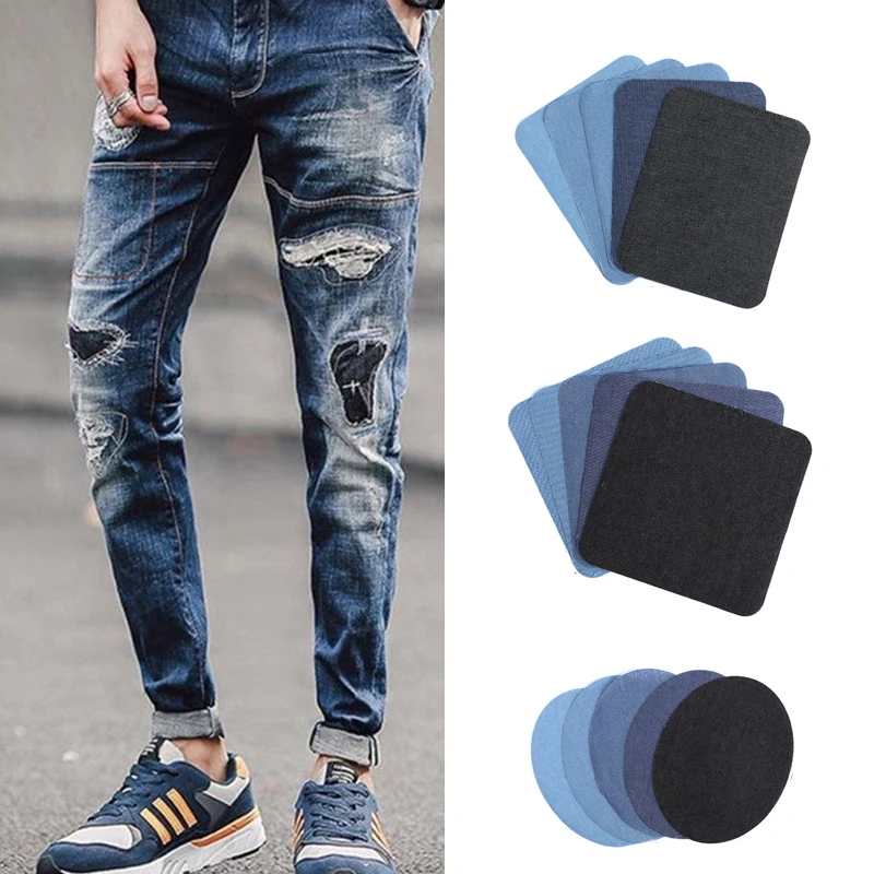 1/5 Pcs DIY Repair Patches Cloth Stickers Denim Patches Hole Repair Patch Jeans Repair Kit  Iron On Can Be Cut Convenient