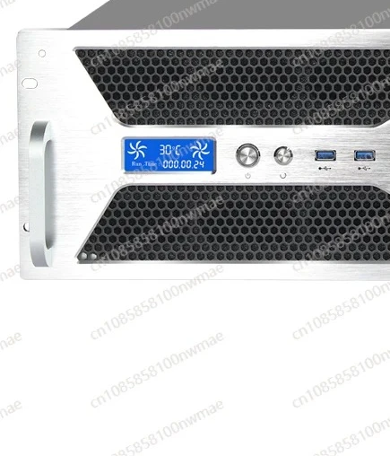 4U Industrial Control Chassis | Brushed Aluminum Panel, Supports EATX Mainboard, 1 Optical Drive Bay Server Case