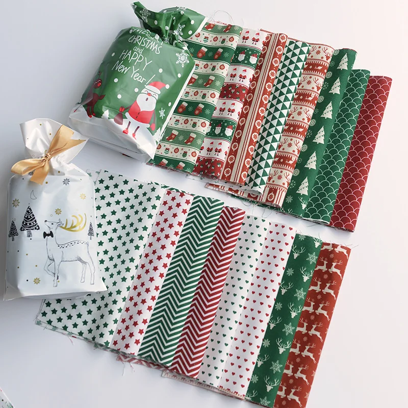 

38 цветов каждый размер около 20x20 см 20 s хлопок Рождество Санта-Клаус Снеговик Ягоды сосновые шишки ткань украшение дома швейная ткань