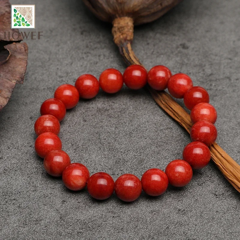 Natural Stone Red Chalcedony Bracelet Women Girls Fashion Stone Handmade Strength Yoga Healing Energy Jewelry Gift 6/8/10/12mm