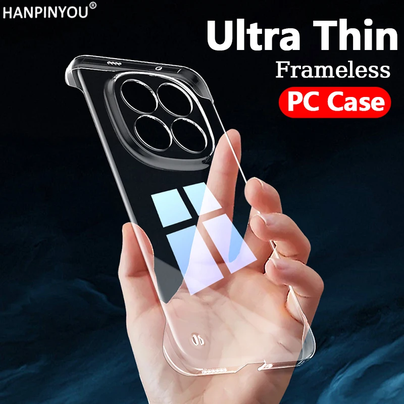 Ultra Thin Clear Frameless Case For Xiaomi Redmi Note 17 15 14 Pro Plus Max Transparent Hard PC Back Protector Shockproof Cover
