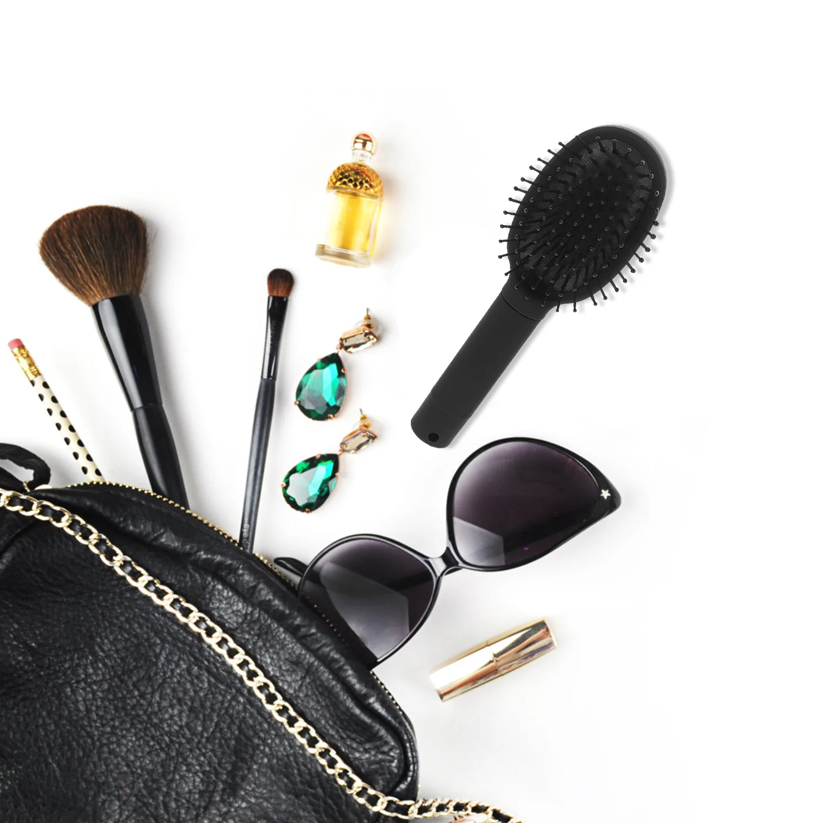 Travel Safe Comb Storage Box Secret Key Container Hair Brush Black Diversion Stash
