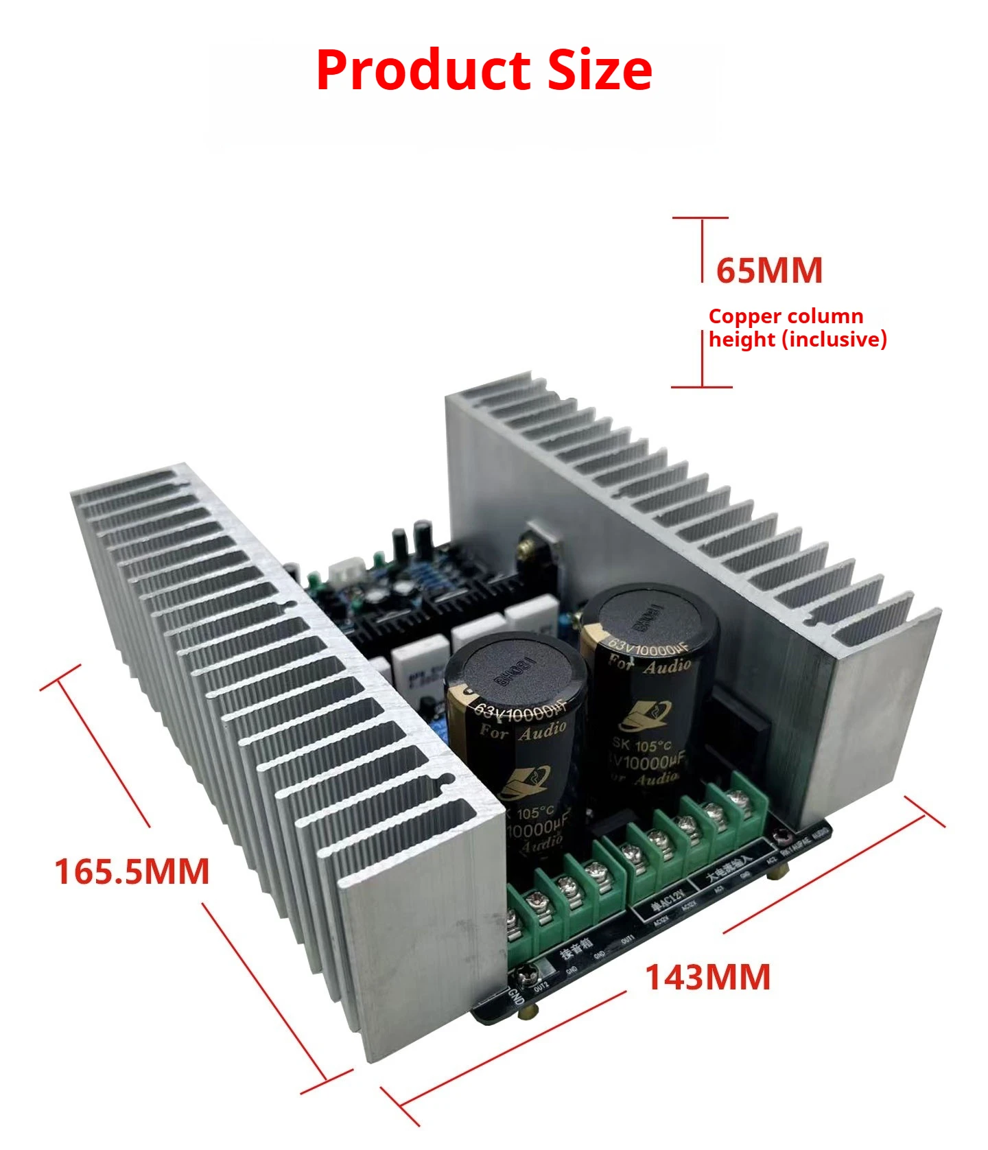 High Power Class AB Amplifier Board 150W Dual Channel Assembled ON Semi or Toshiba 1943 5200 Power Amp For HiFi Home Audio DIY