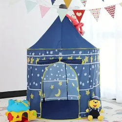 Night Sky Design Children's Playhouse Tent, Cute Castle for Little Boys and Girls