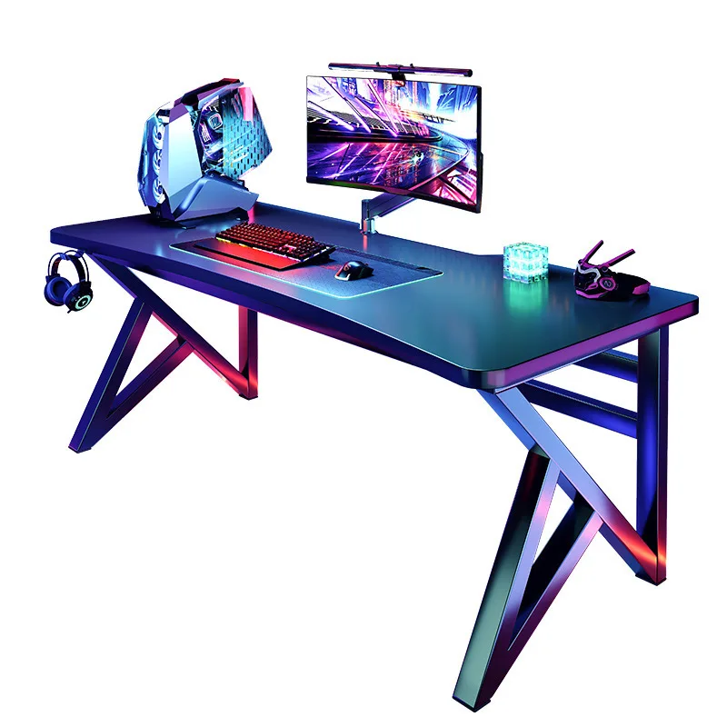 

Solid wood computer desktop bedroom home simple desk student learning carbon fiber gaming table workbench