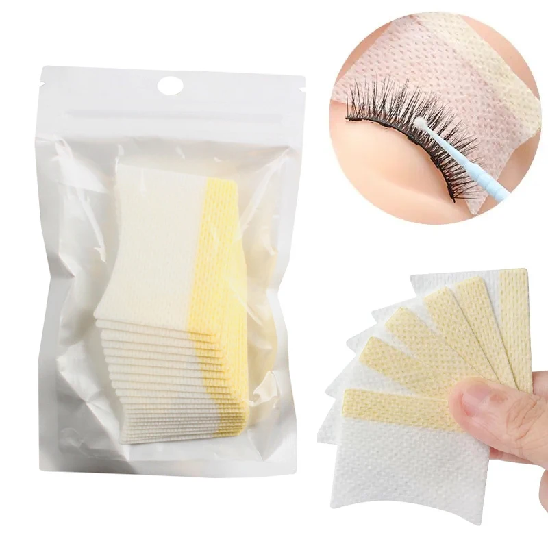 40 個使い捨て綿まつげパッチステッカーまつげを除去するためのアイパッドパッチまつげエクステンション女性メイクツール