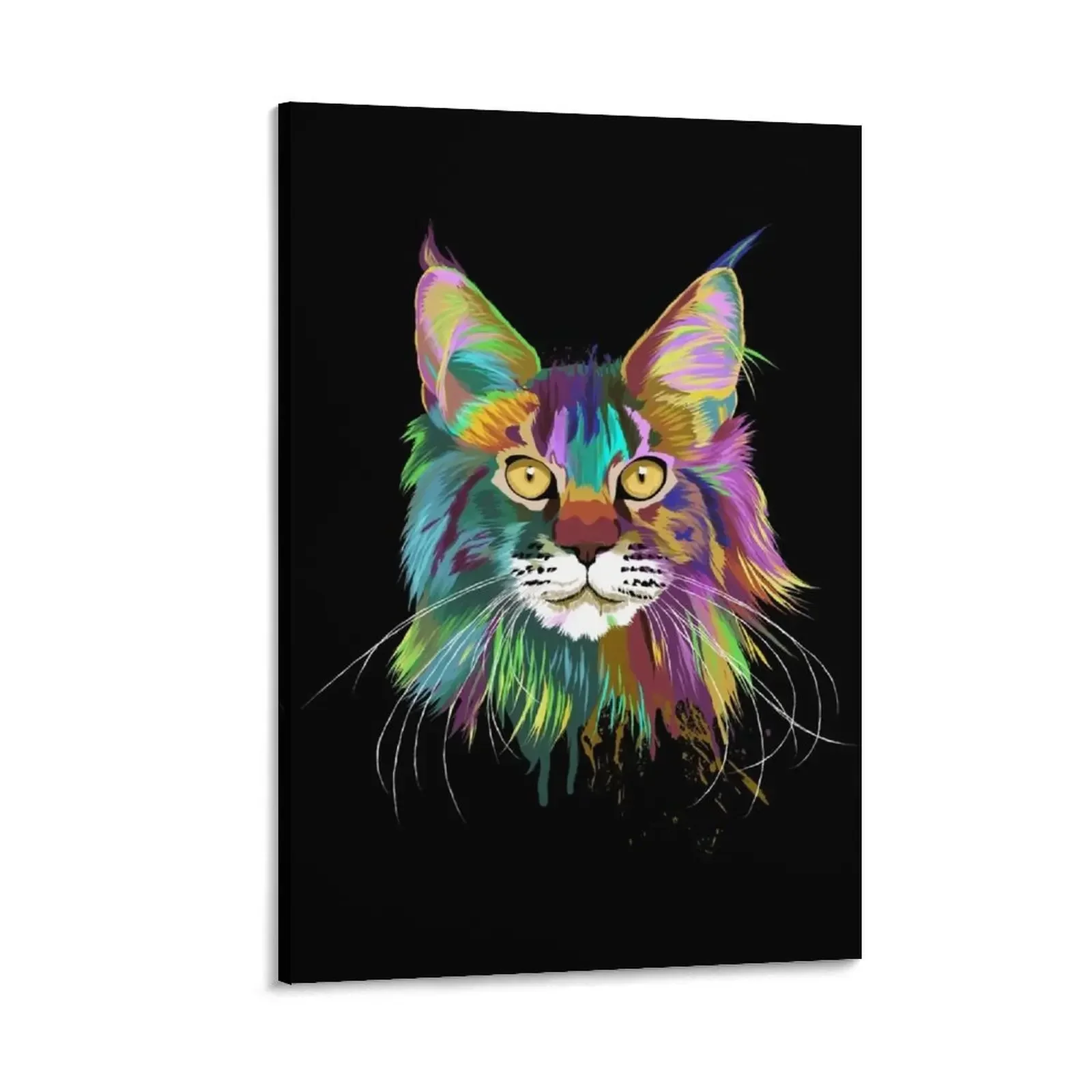 

Splash Maine coon Cat Canvas Painting accessories for home decor wall art aesthetic room decoration