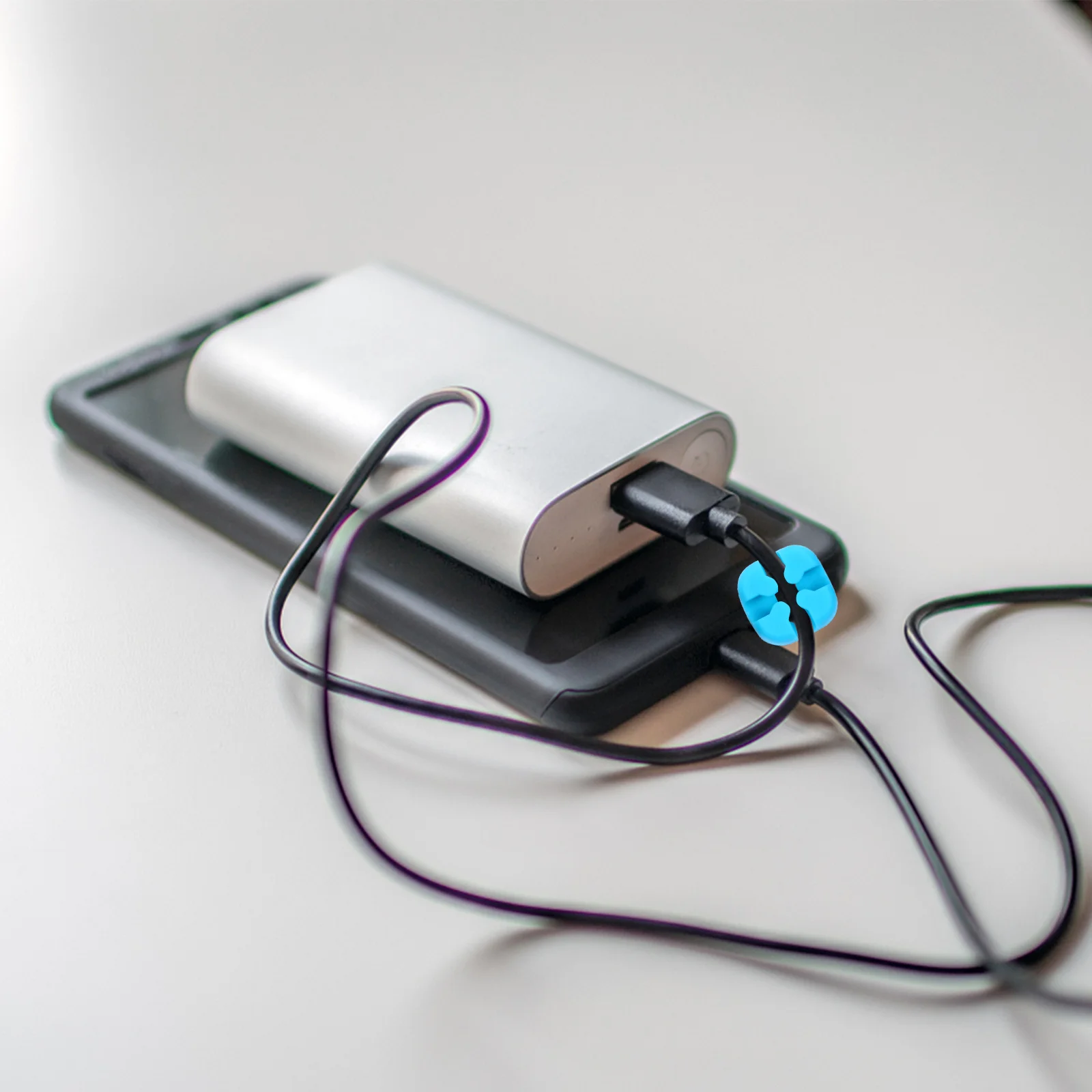 

5pcs Silicone Cable Organizers Data Line Holder For Usb Power Cords Charging Cables Cord Management Desktop Wall Mount Cable