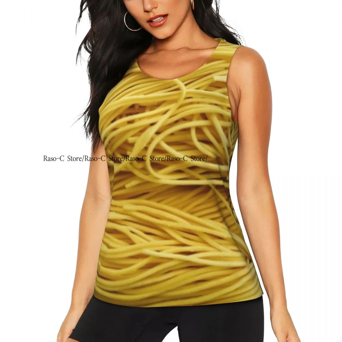 

Women Sexy Vest Noodles Sleeveless Round Neck Tank Tops Female Casual Basic Camisole