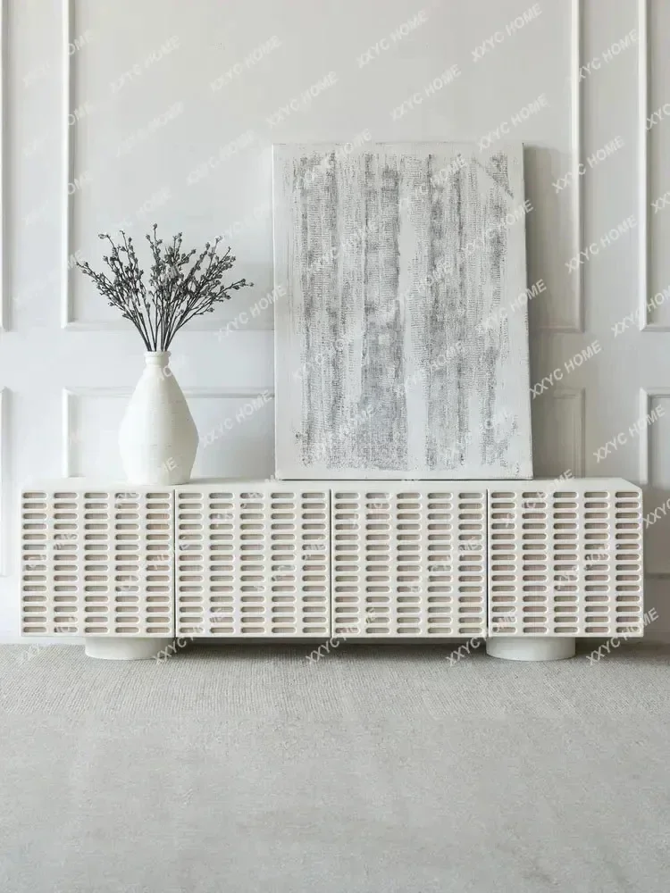 

New French floor-to-ceiling TV cabinet modern living room small apartment