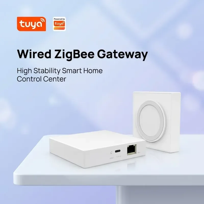 2026 Smart Multi-Power Zigbee WiFi Wired RJ45 Ethernet Gateway Hub, Remote/Voice Control Local Control